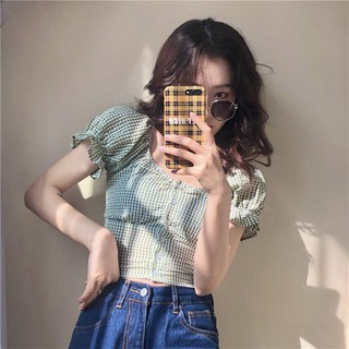 Áo croptop kẻ baby Simbabo