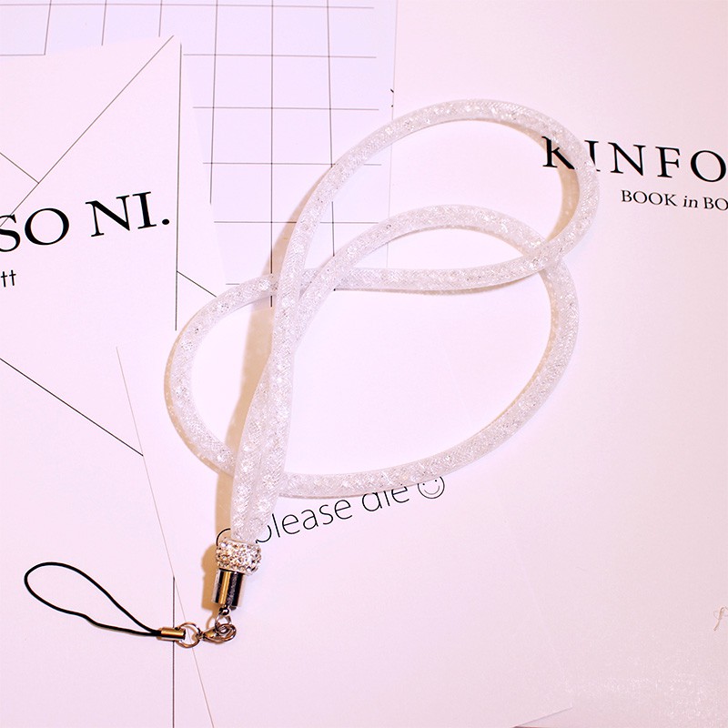 Dây đeo lấp lánh họa tiết hoa trang trí cho ốp điện thoại/túi xách