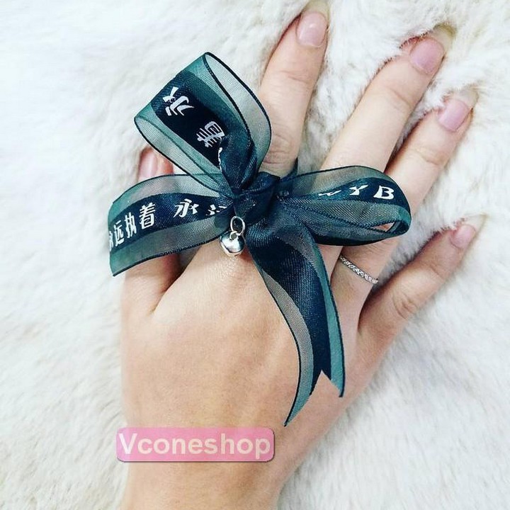 Nhẫn RUY BĂNG Nơ tiếp ứng Hậu viện hội Tiêu Chiến Vương Nhất Bác couple Bác Chiến trần tình lệnh ma đạo tổ sư