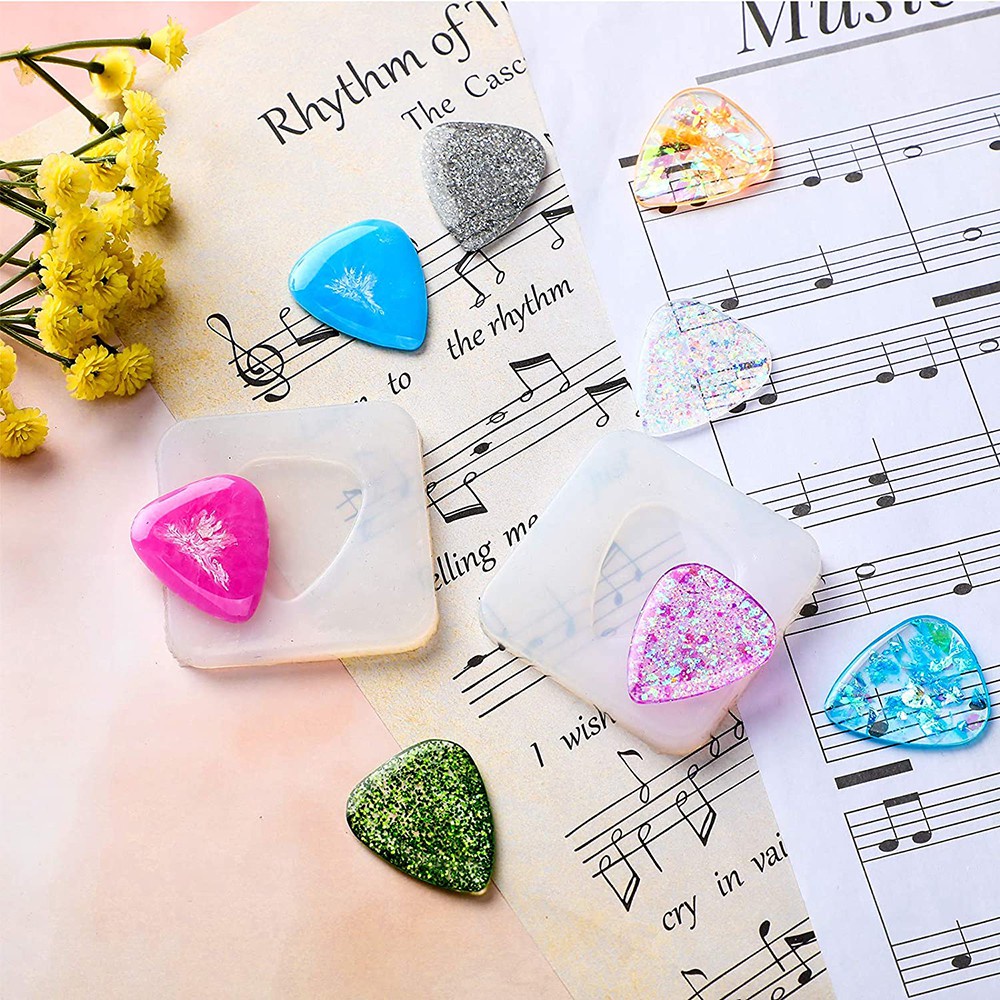 DAPHNE Fluid Arts Guitar Picks Epoxy Game Mold Silicone Mould DIY Resin Guitar Plectrum Pick Handmade Craft Jewelry Crafts Making Clay Tool Resin Mold