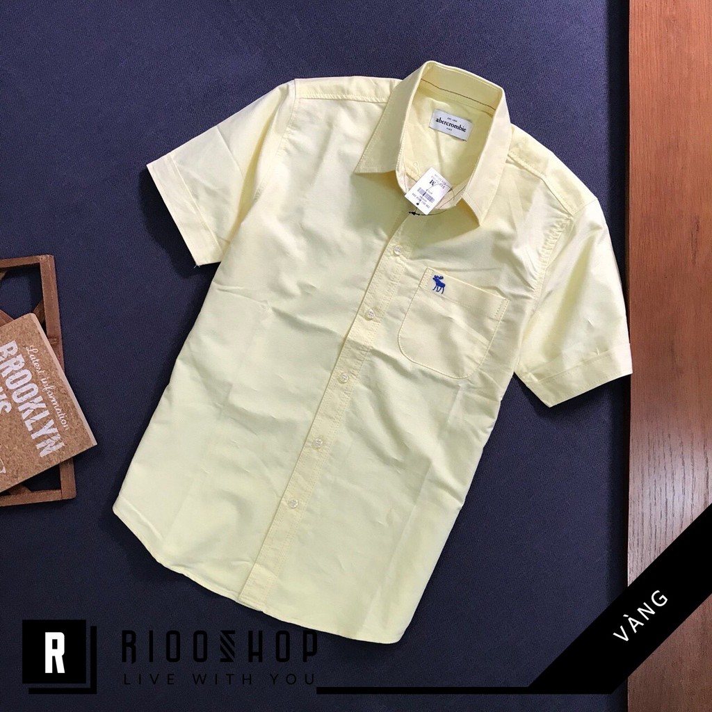 Áo sơ mi nam tay ngắn trơn có túi cao cấp RSM096V | BigBuy360 - bigbuy360.vn
