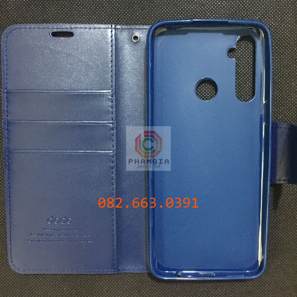 Bao da Realme 5 nắp gập chống đỡ xem phim, có ngăn đựng thẻ tiện lợi