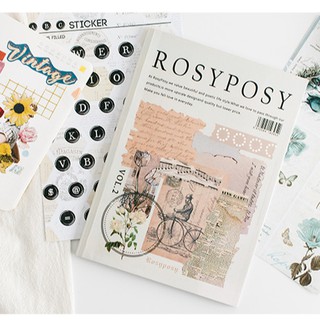 Cuốn sổ sticker dán Rosy Posy 20 tờ Vol 2