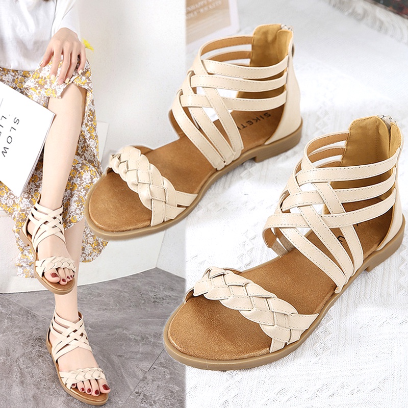Xăng đan Bệt 2cm Hở Ngón Đế Bệt Mềm Mại Chống Trượt Phong Cách La Mã Thời Trang Cho Nữ
