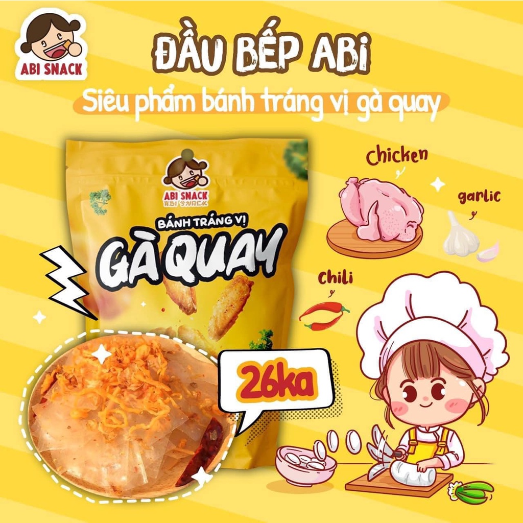 [OFFICIAL STORE] Bánh Tráng Vị Gà Quay ABI SNACK
