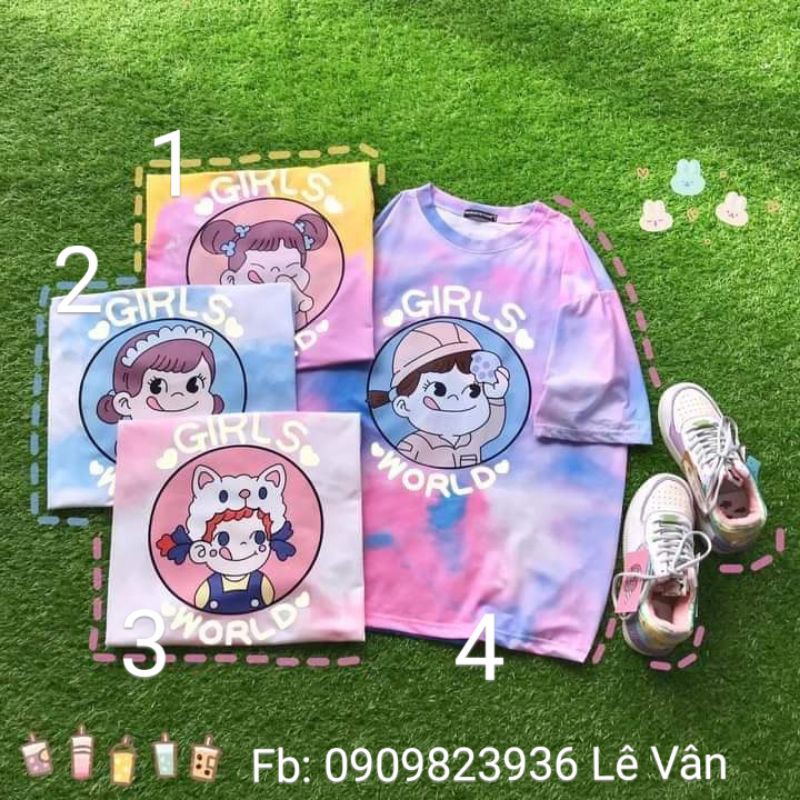 Áo thun loang phản quang tay lỡ (form Unisex)