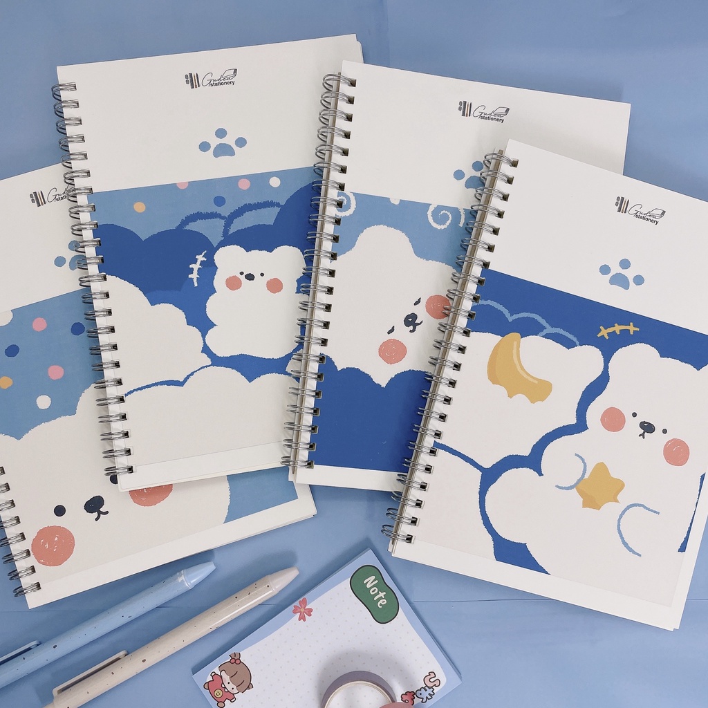 Sổ tay A5 120 trang gấu trắng_Guden Stationery