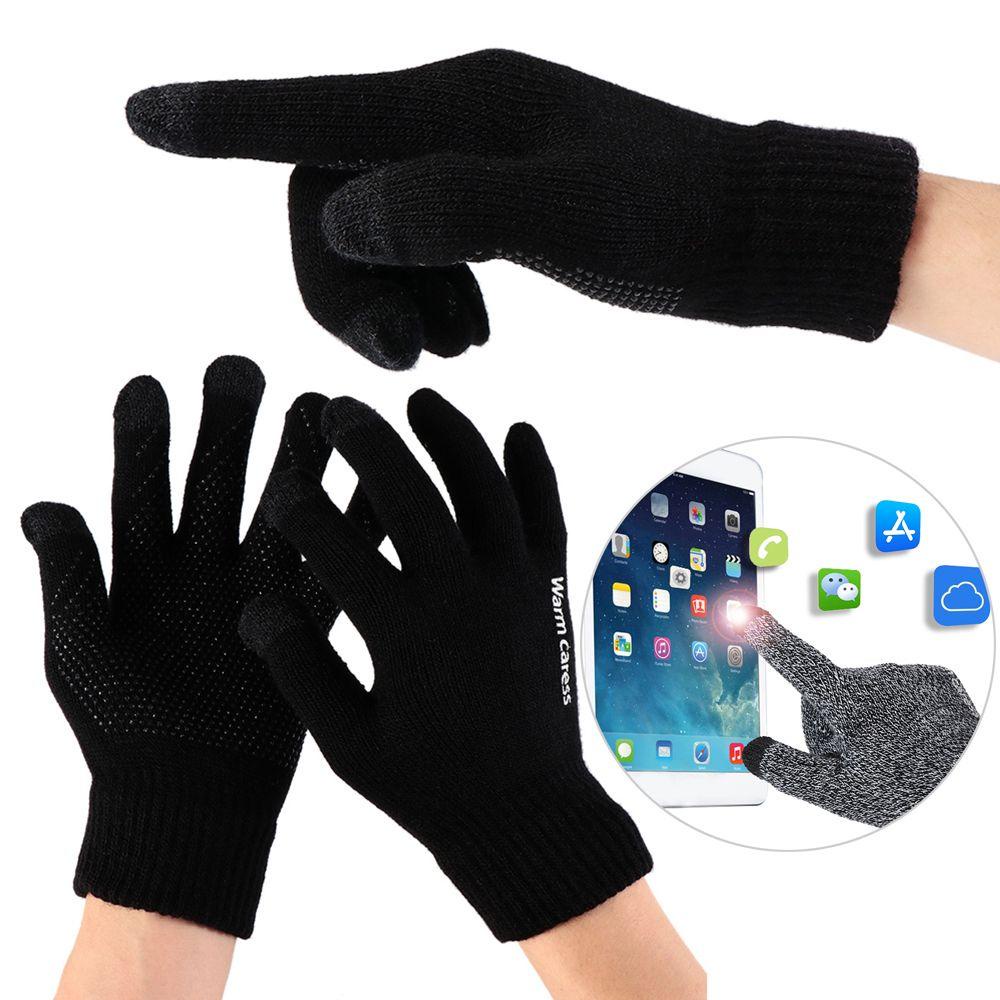 Găng Tay Len Dệt Kim Chống Trượt Giữ Ấm Cảm Ứng Điện Thoại MIHAN1 Dành Cho