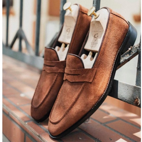 Giày lười nam đẹp cao cấp chất da bò thật bh 12 tháng kiểu dáng Penny Loafer thanh lịch - Mã T139
