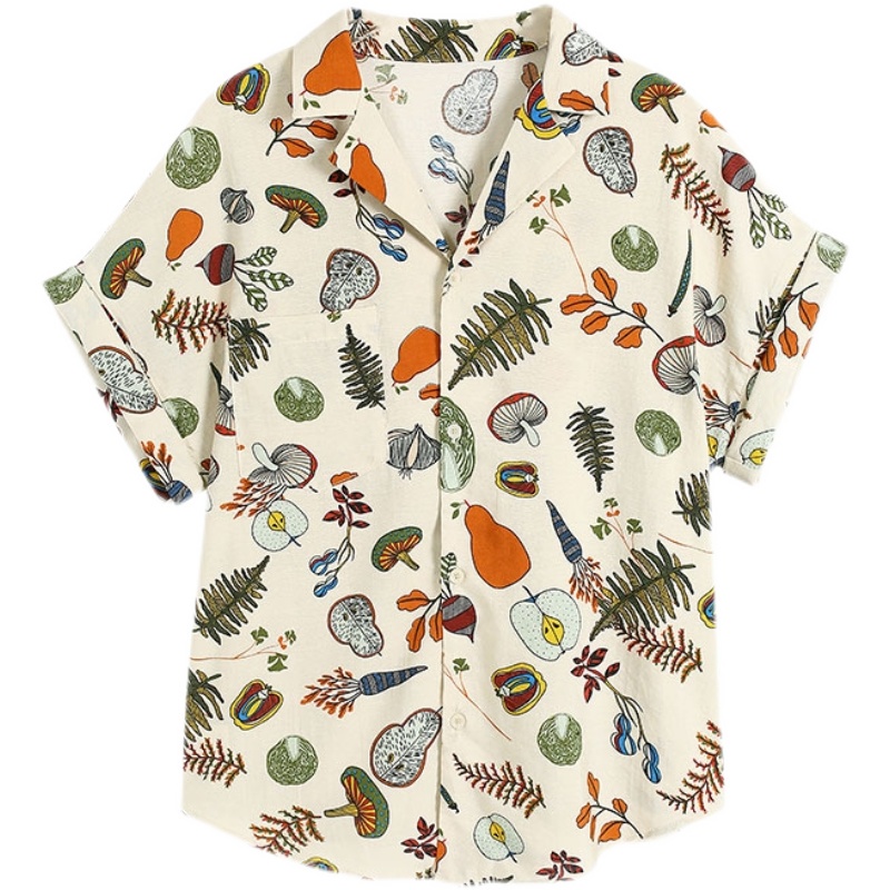 Áo Sơ Mi Ngắn Tay In Họa Tiết Phong Cách retro Pháp Thời Trang Mùa Hè Cho Nữ 2022