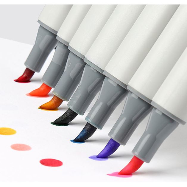 Màu dạ, marker hãng Touchmark đời 2019 loại đầu lông brush set 30, 40, 60, 80 màu phiên bản hộp màu đen