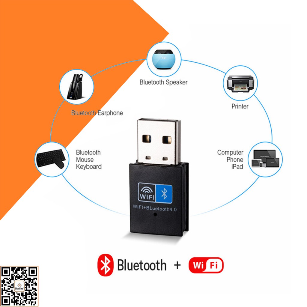 USB thu wifi + phát Bluetooth 4.0 BAMBA - USB thu Wifi BAMBA - USB phát Bluetooth 4.0 BAMBA