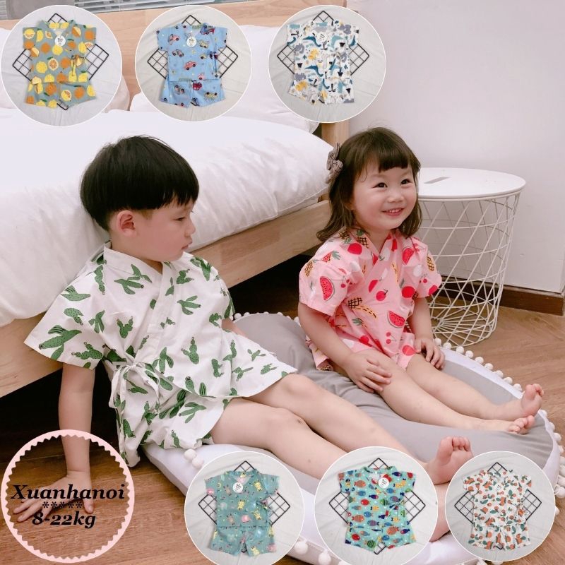 Bộ Yukata cộc tay cho bé trai bé gái XHN488