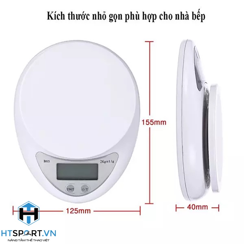 Cân Tiểu Ly Thực Phẩm Mini Để Bàn, Cân Điện Tử B05 Tiểu Ly Nhà Bếp 5KG Tiện Lợi Chính Xác Cao