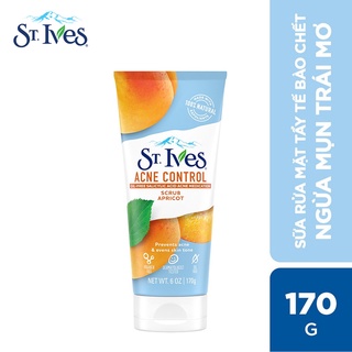 SỮA RỬA MẶT TẨY TẾ BÀO CHẾT NGỪA MỤN CHIẾT XUẤT TRÁI MƠ ACNE CONTROL APRICOT SCRUB ST.IVES 170 GRAM