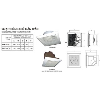 Quạt thông gió âm trần- EVF24CU7