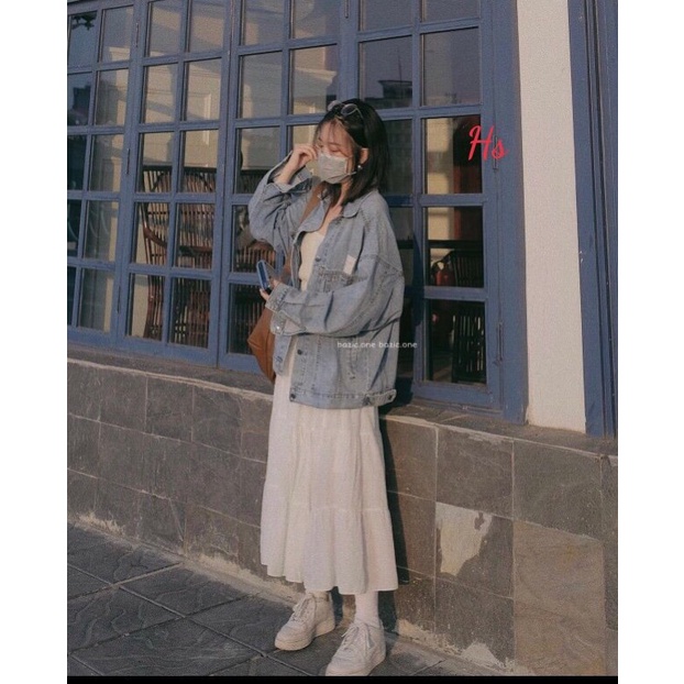 Áo khoác jean logo chất jean dày cao cấp loại 1 siêu xinh, cực phẩm luôn nha MEMN mã 1171