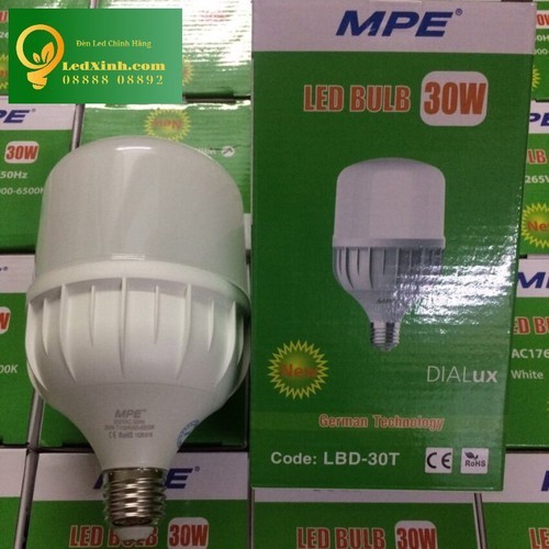 Bóng Đèn Led Búp Trụ Kín Nước 30W MPE Cao cấp Tiêu Chuẩn Châu Âu- Bảo Hành 2 năm