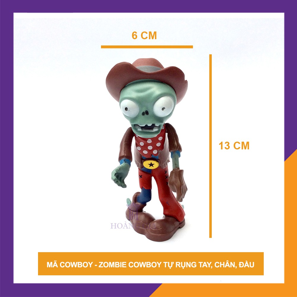 Đồ chơi Zombie Cowboy tự rụng tay, chân, đầu - HGshop COWBOY - Hàng Cao Cấp