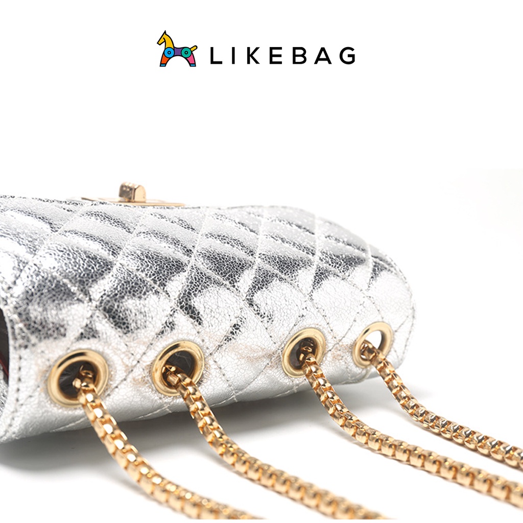 Túi nữ đeo chéo vai LIKEBAG đứng form phối dây xích cao cấp 220307075 - LIBAGI