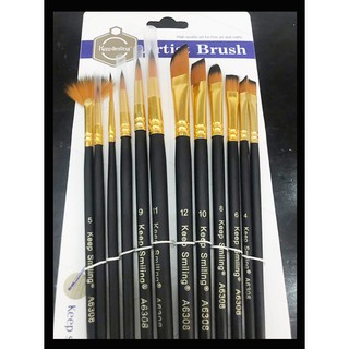 BỘ CỌ 12 CÂY MÀU ĐEN - BỘ CỌ VẼ 12 CÂY KEEP SMILING