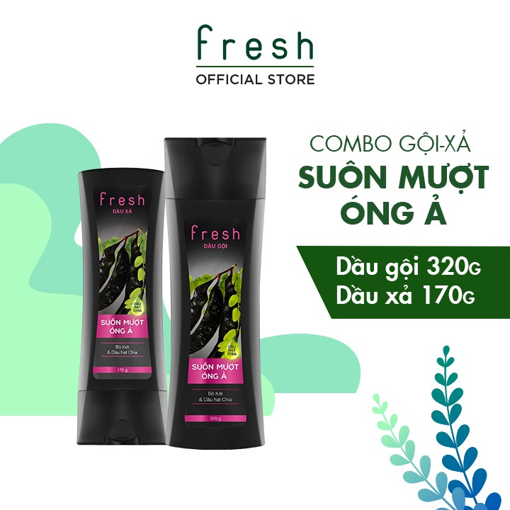 Combo Gội Xả Fresh Suôn Mượt Óng Ả 320g + 170g