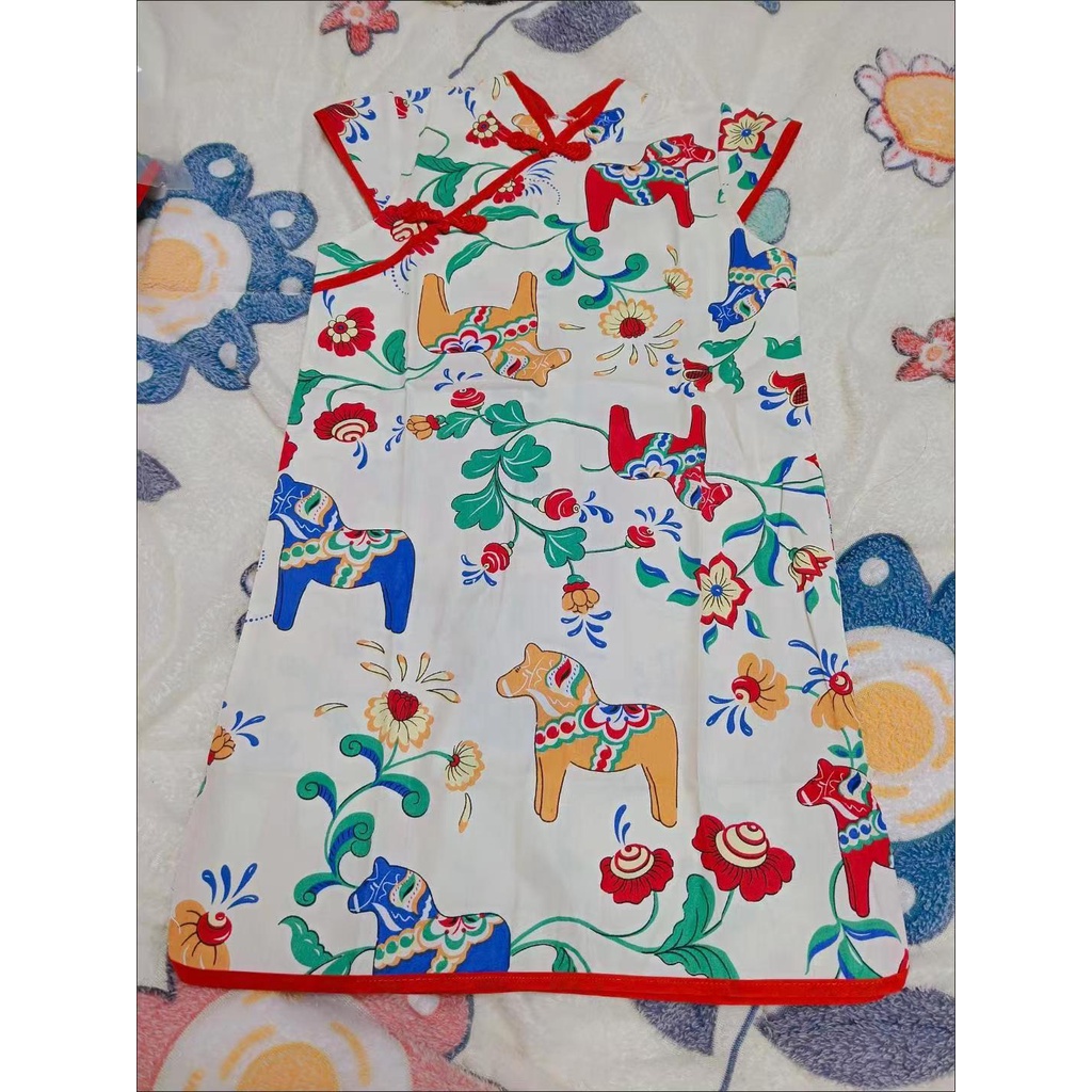 Đầm Công Chúa Kiểu Hán Phục Trung Hoa Thời Trang Xuân Thu Xinh Xắn Cho Bé Gái