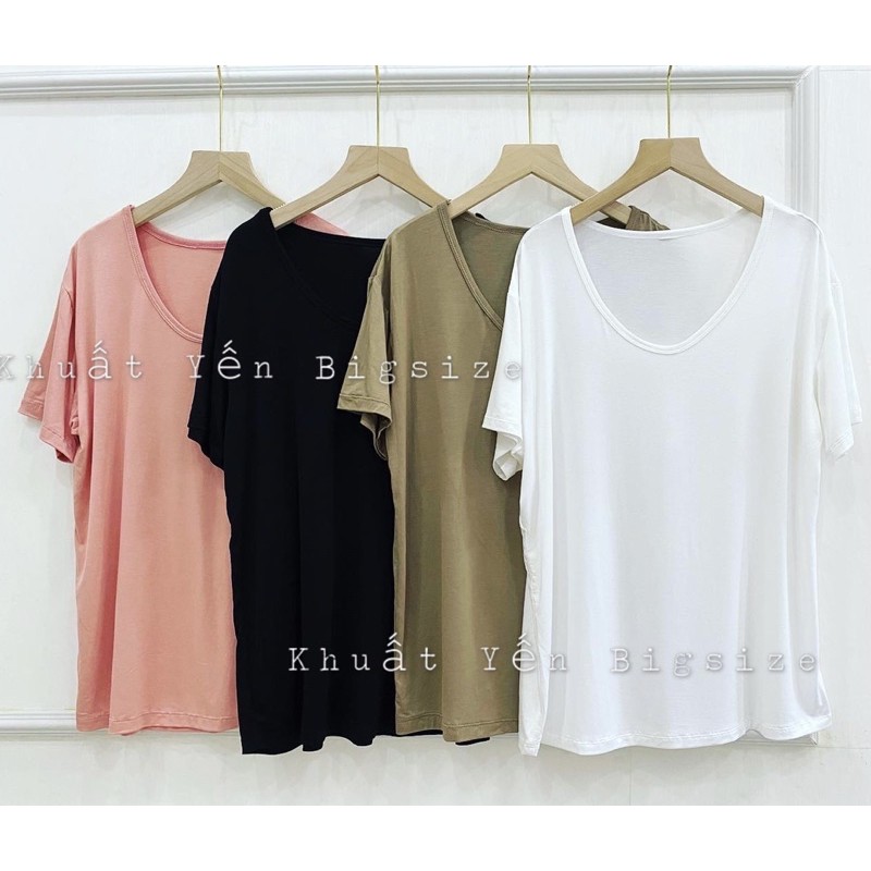 BIGSIZE Áo cộc form rộng 40- 100kg , áo cổ tim, áo thun form rộng | BigBuy360 - bigbuy360.vn