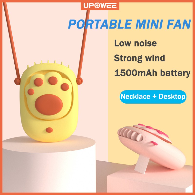 Quạt Mini Cầm Tay Sạc Được 2021 Quạt Cổ Mini Cute
