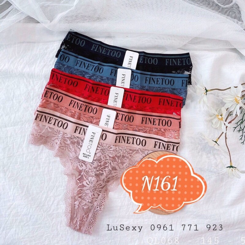 QUẦN LÓT GỢI CẢM - QUẦN LÓT LỌT KHE NỮ SEXY ren xuyên thấu trong suốt đẹp FINETOO màu đỏ đen trắng hồng xám | BigBuy360 - bigbuy360.vn