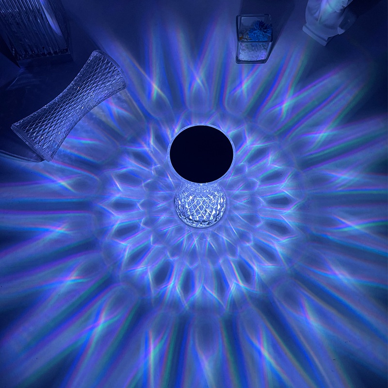 Đèn ngủ cảm ứng pha lê hình đồng hồ cát cổng sạc USB, điều khiển màu từ xa trang trí phòng ngủ, phòng làm việc,quà tặng