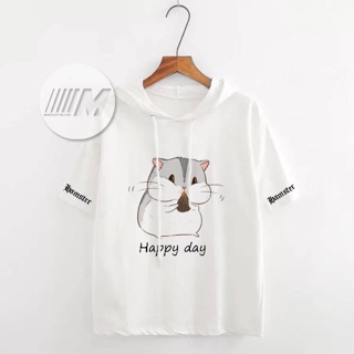 Áo hoodie tay lỡ happy day uniex nam nữ <75kg