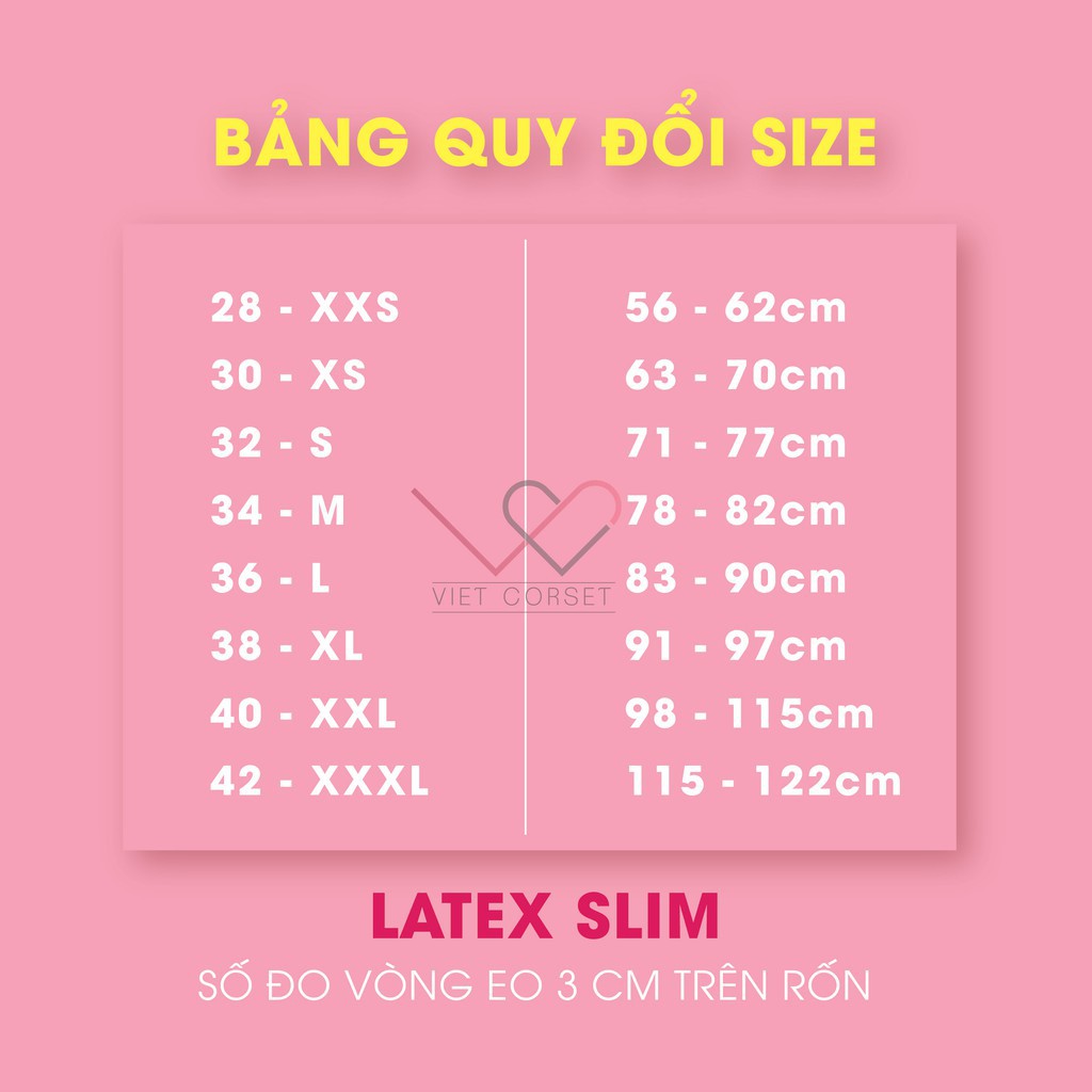 Đai Nịt Bụng Latex Gile Giảm Mỡ Bụng & Lưng Hiệu Quả, Latex Slim 200 Vietcorset Chính Hãng - HẠ SIZE MIỄN PHÍ TRỌN ĐỜI]