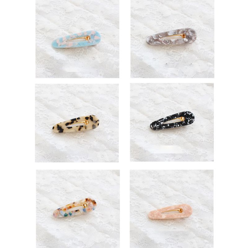 Kẹp Tóc Bên Hông Họa Tiết Hình Học / Giọt Nước Phong Cách Nhật Bản Cho Nữ