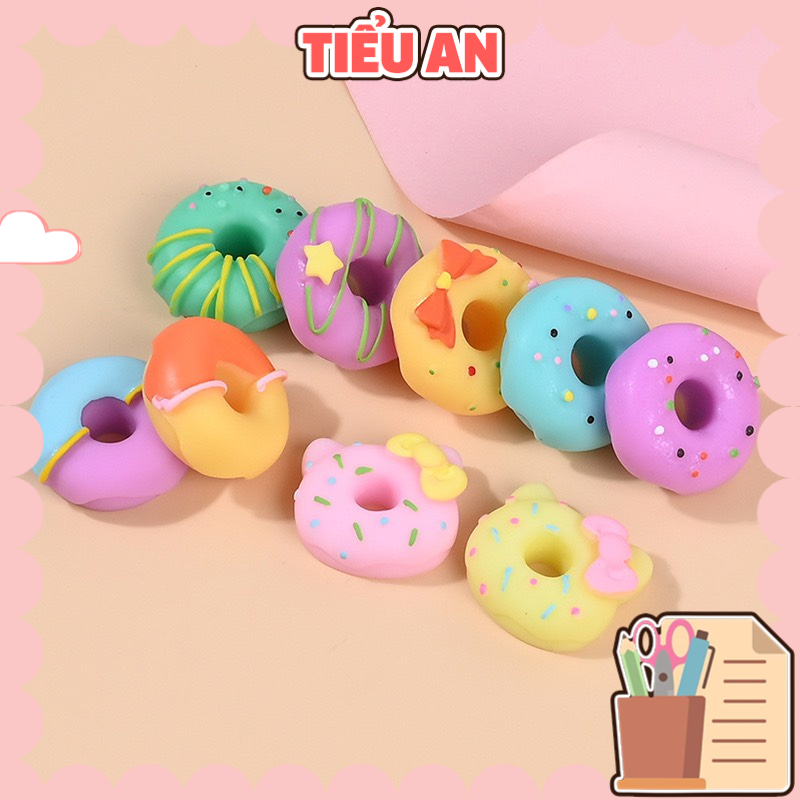 Charm (C372) slime/ Dụng Cụ Charm Trang Trí [Ko Keo &amp; Nút] Dụng Cụ Bánh Donut kiểu dễ thương
