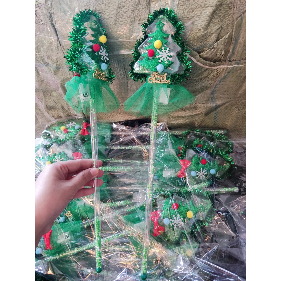 Đồ chơi Giáng sinh - Gậy phát sáng hình cây thông Noel