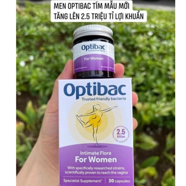 [Mẫu Mới] Optibac tím for women 30v, men phụ khoa phụ nữ, chính hãng Anh cho chị em phụ nữ thumbnail