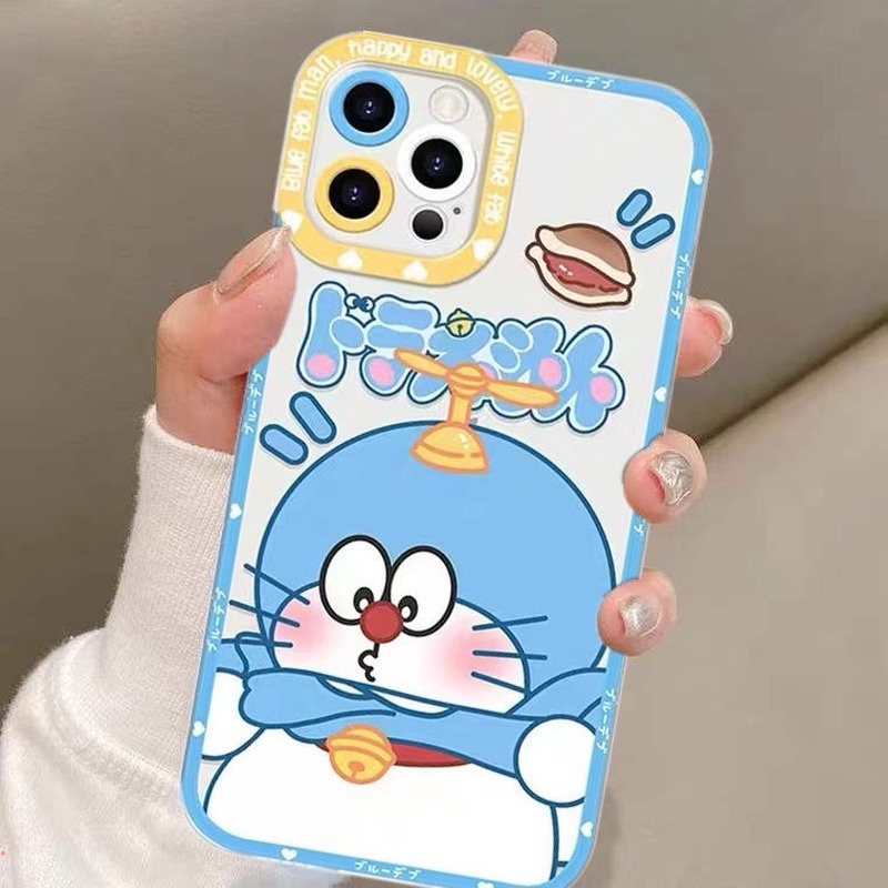 Ốp Điện Thoại Silicon Mềm Trong Suốt In Hình Doraemon Cho Iphone 13 12 11 Pro MAX X XR XS MAX 6 7 8 Plus
