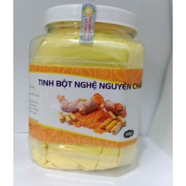 500gr tinh bột nghệ vàng thủ công trị đau dạ dày, đẹp da có giấy chứng nhận ATTP