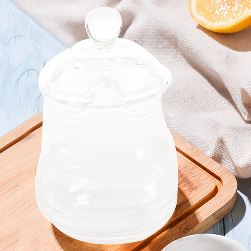 Lọ Thủy Tinh Trong Suốt Đựng Mật Ong 9 Ounces Có Nắp Đậy