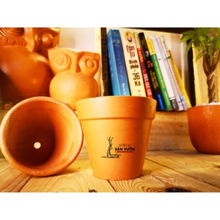 Chậu gốm đất nung kiểu LY GỜ size 5cm LPCN15-5 (1 cái) - Màu gốm đỏ , chậu trồng cây, gốm sứ sân vườn Bình Dương