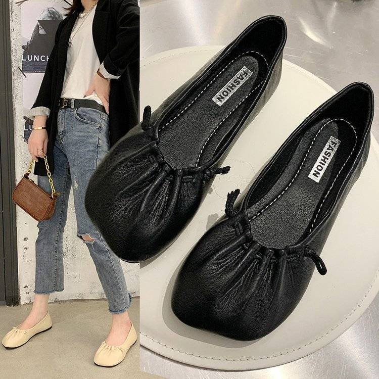 Giầy lười Giày Búp Bê Đế Bằng Thiết Kế Mới Thời Trang Mùa Xuân Theo Phong Cách Hàn Quốc