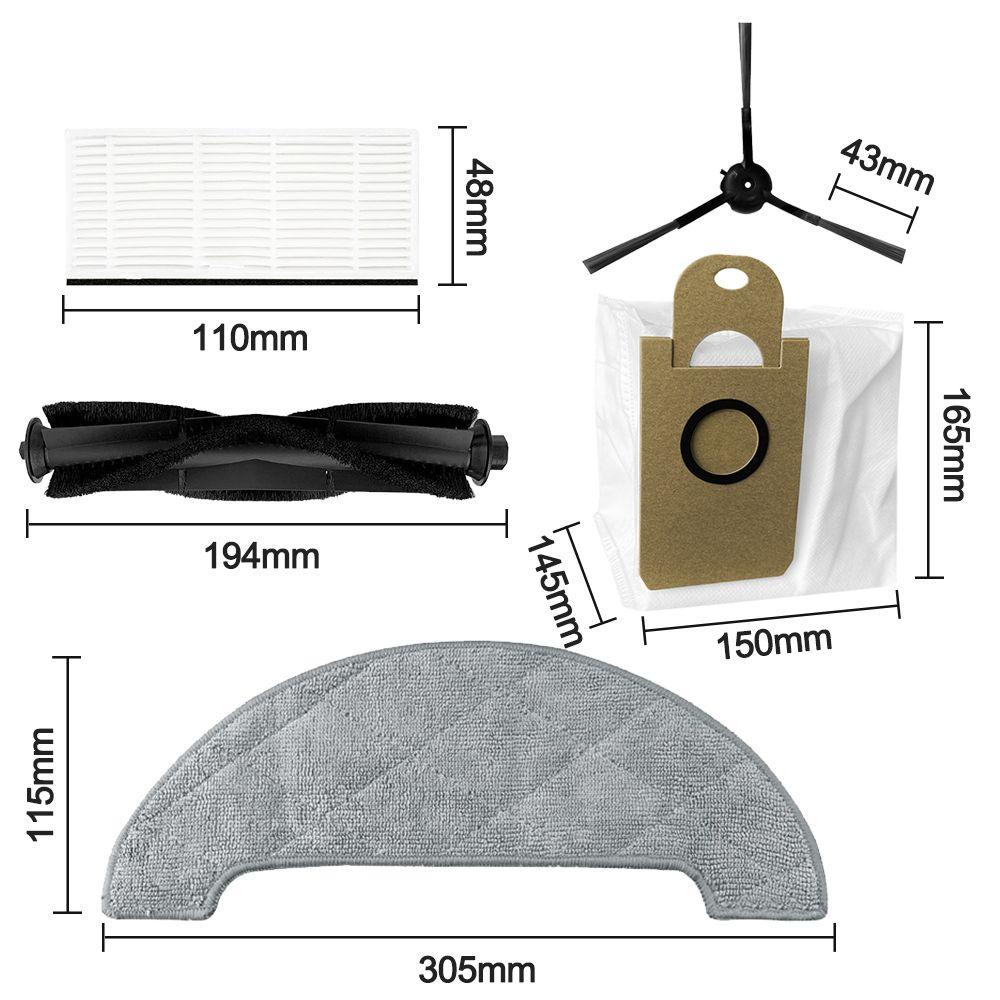 ESPO Bộ Phụ Kiện Lọc Và Cọ Bên Cho Robot Hút Bụi Ecovacs Deebot