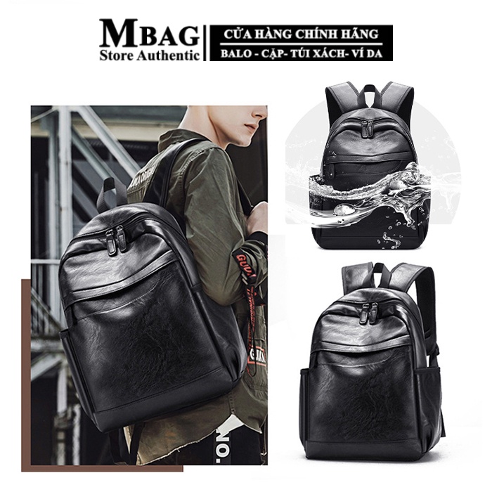 Balo da nam , Balo thời trang MCM  Hàn Quốc MF 330 da cao cấp, size laptop 15inch