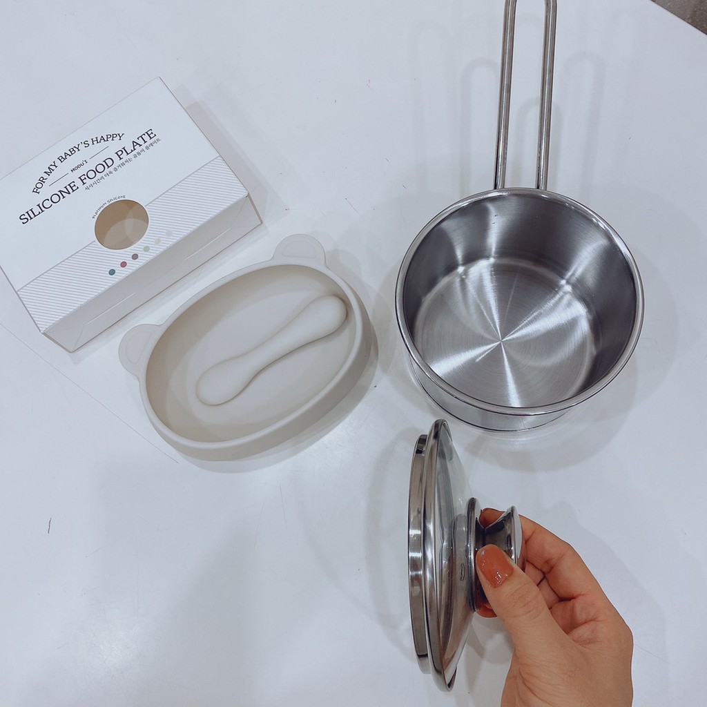 NỒI NẤU BỘT/CHÁO INOX 3 ĐÁY  - HÀNG LOẠI 1 DÀY DẶN, SÁNG BÓNG