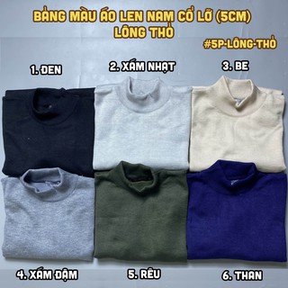 Áo len nam cổ lỡ 5p (5cm) len dệt kim dày mềm mịn có size M L XL -aolennamhadinh