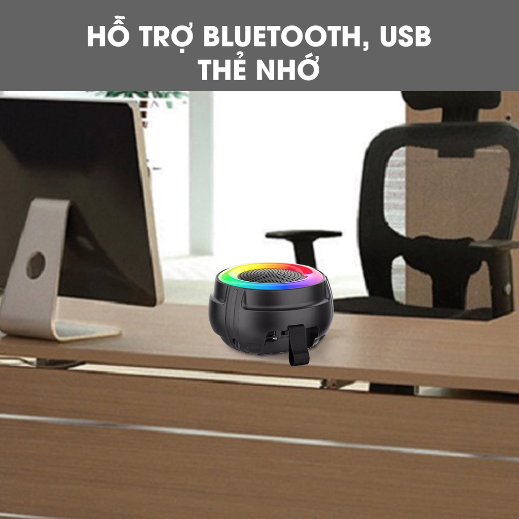 Loa bluetooth mini chính hãng ZQS 1203, tích hợp đèn 7 màu, Radio, USB, Loa blutooth 5.0 Bass mạnh - Sunrise music