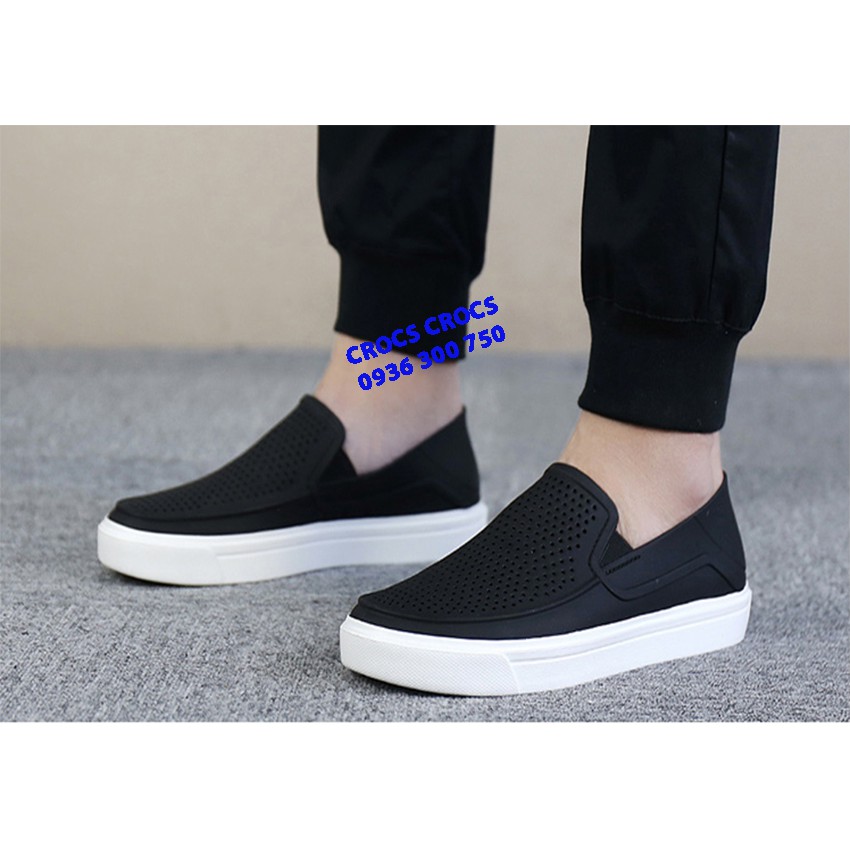 GIÀY NHỰA C.ROC.S CITILANE ROKA SLIP ON CHO NAM MÀU ĐEN | BigBuy360 - bigbuy360.vn