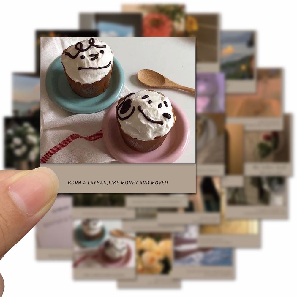 Combo 40 Sticker INS CUỘC SỐNG QUOTES hình dán chống nước dán mũ bảo hiểm, laptop, vali, điện thoại, guitar