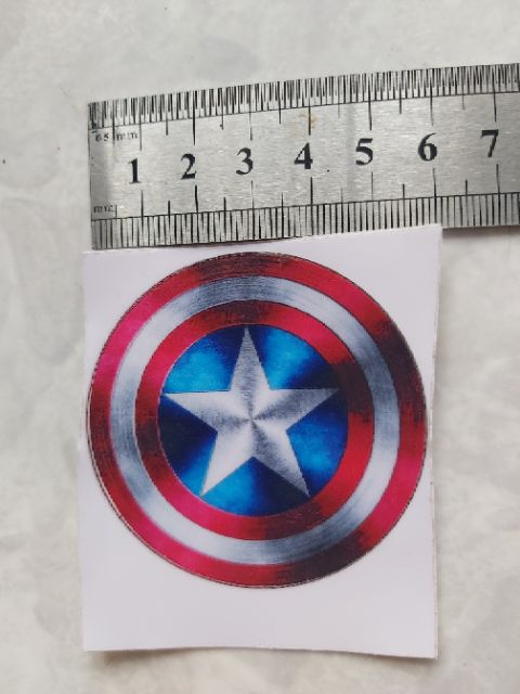 Tem Logo Decal Khiên Captian America Dán Xe Dán Nón Giá Rẻ